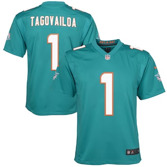 youth nike tua tagovailoa aqua miami dolphins game jersey_pi